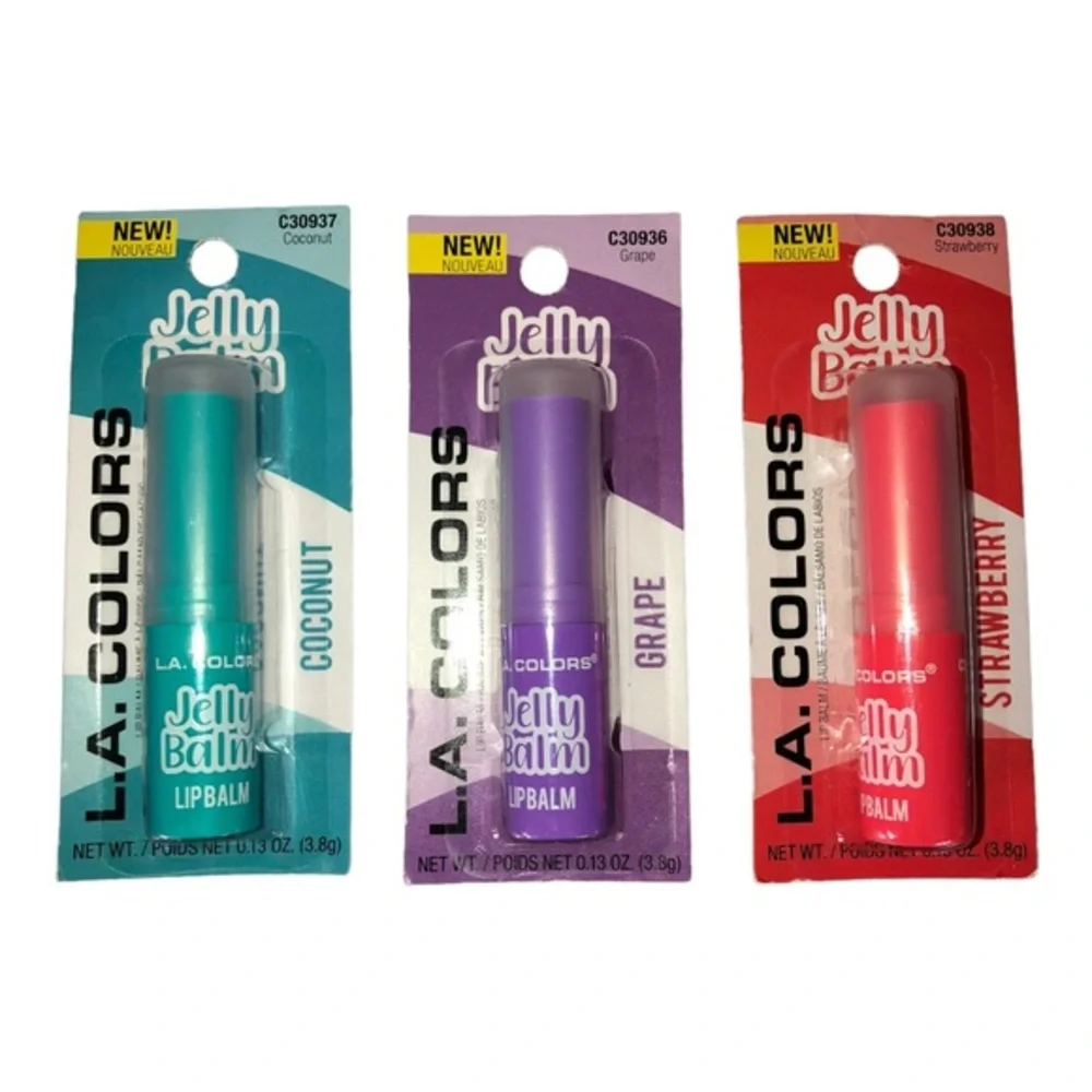 5pk scented jelly lip balms watermelon grape coconut strawberry cherry‎ flavor